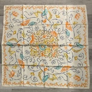 CELINE Silk Scarf Butterfly Design Square